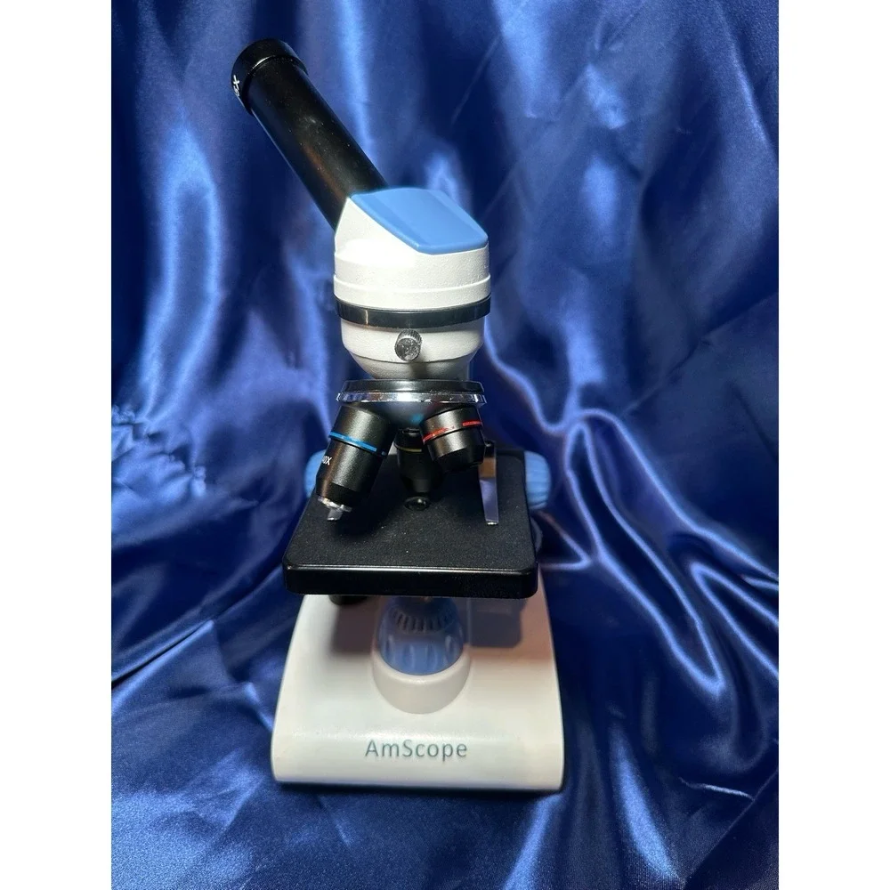 AmScope M50 Style Student Compound Microscope (40X - 1000X Mag) Slide Kit/manual
